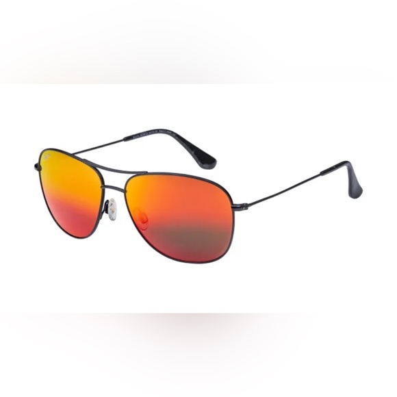MAUI JIM CLIFF HOUSE MJ-247-02 BLACK HAWAII LAVA POLARIZED 59-15-120 CONTAINS RX main image 5